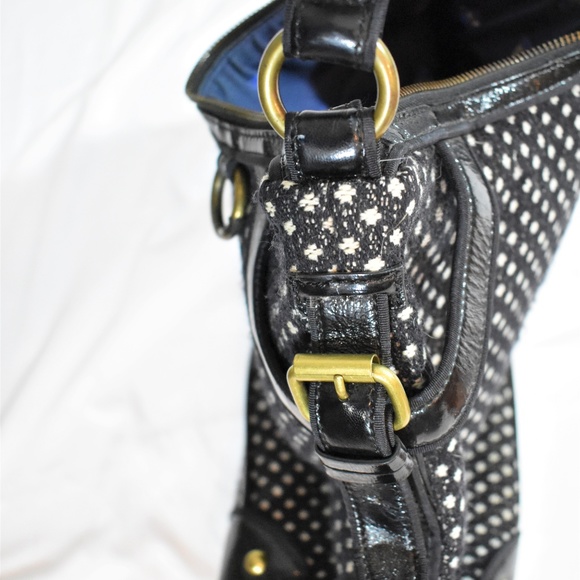 J.Crew Tweed Navy Handbag With Leather Strap - Picture 4 of 7